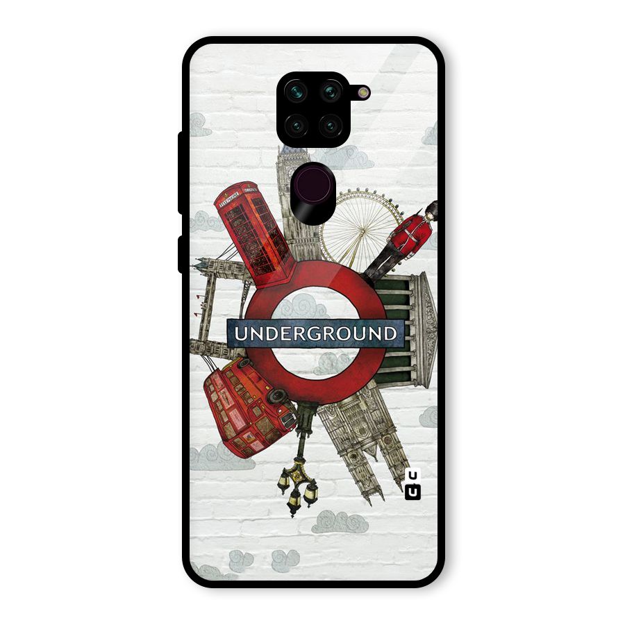 Underground Design Glass Back Case for Redmi Note 9