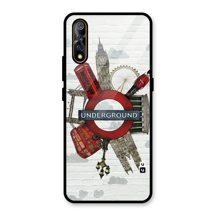 Underground Design Glass Back Case for Vivo S1