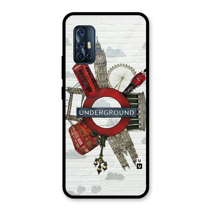 Underground Design Glass Back Case for Vivo V17
