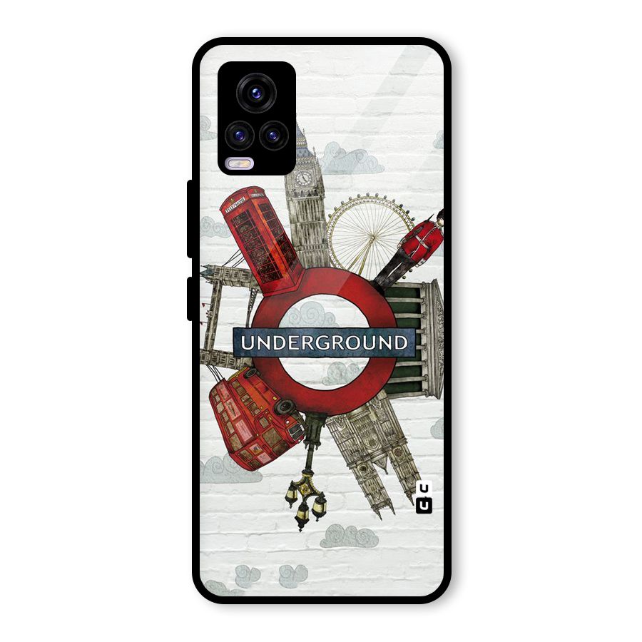 Underground Design Glass Back Case for Vivo V20