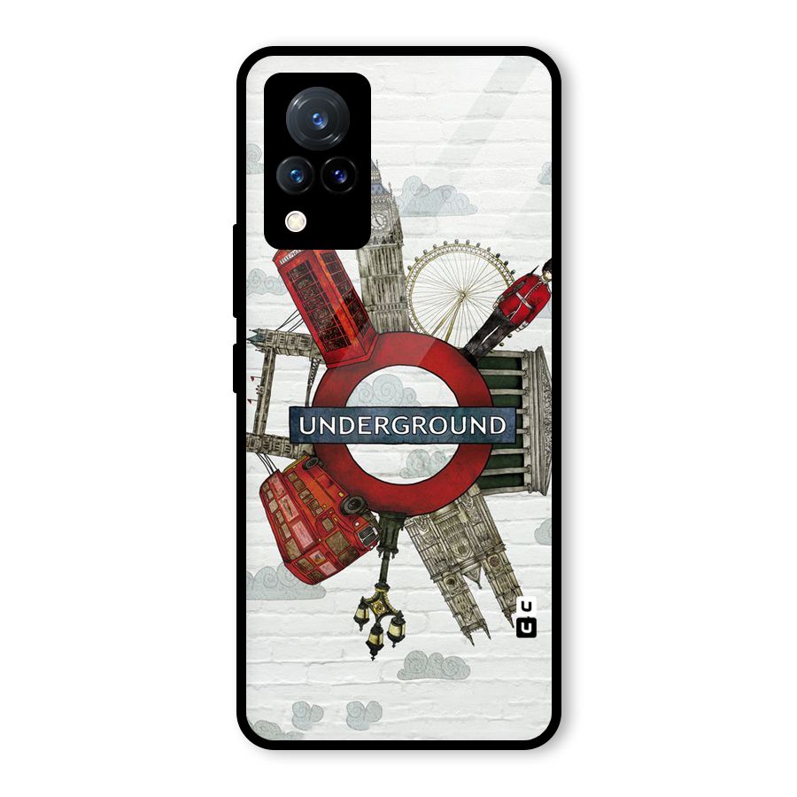 Underground Design Glass Back Case for Vivo V21 5G