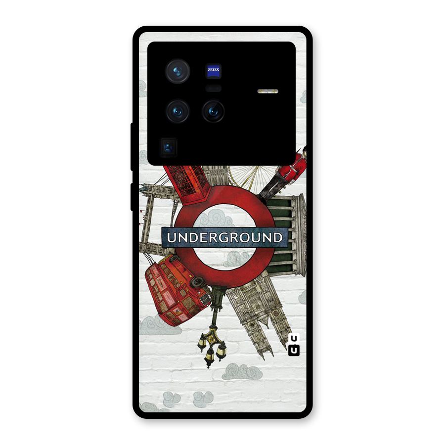 Underground Design Glass Back Case for Vivo X80 Pro
