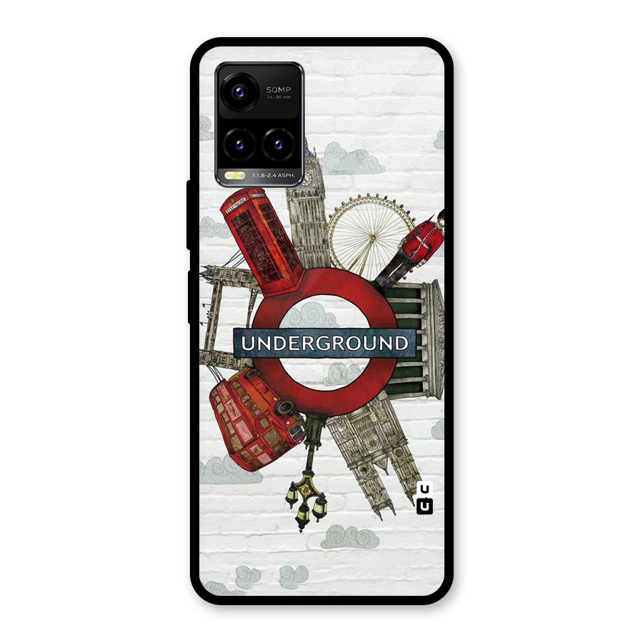 Underground Design Glass Back Case for Vivo Y21T