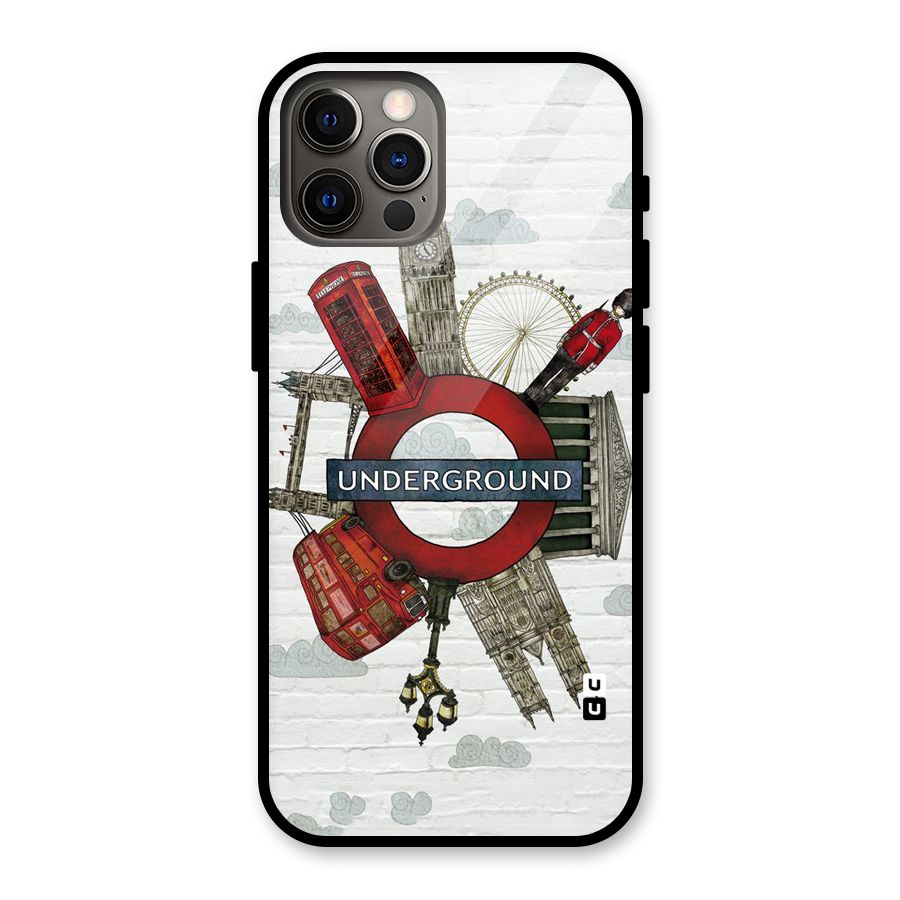 Underground Design Glass Back Case for iPhone 12 Pro