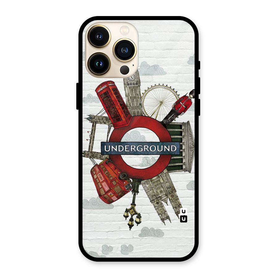 Underground Design Glass Back Case for iPhone 13 Pro Max