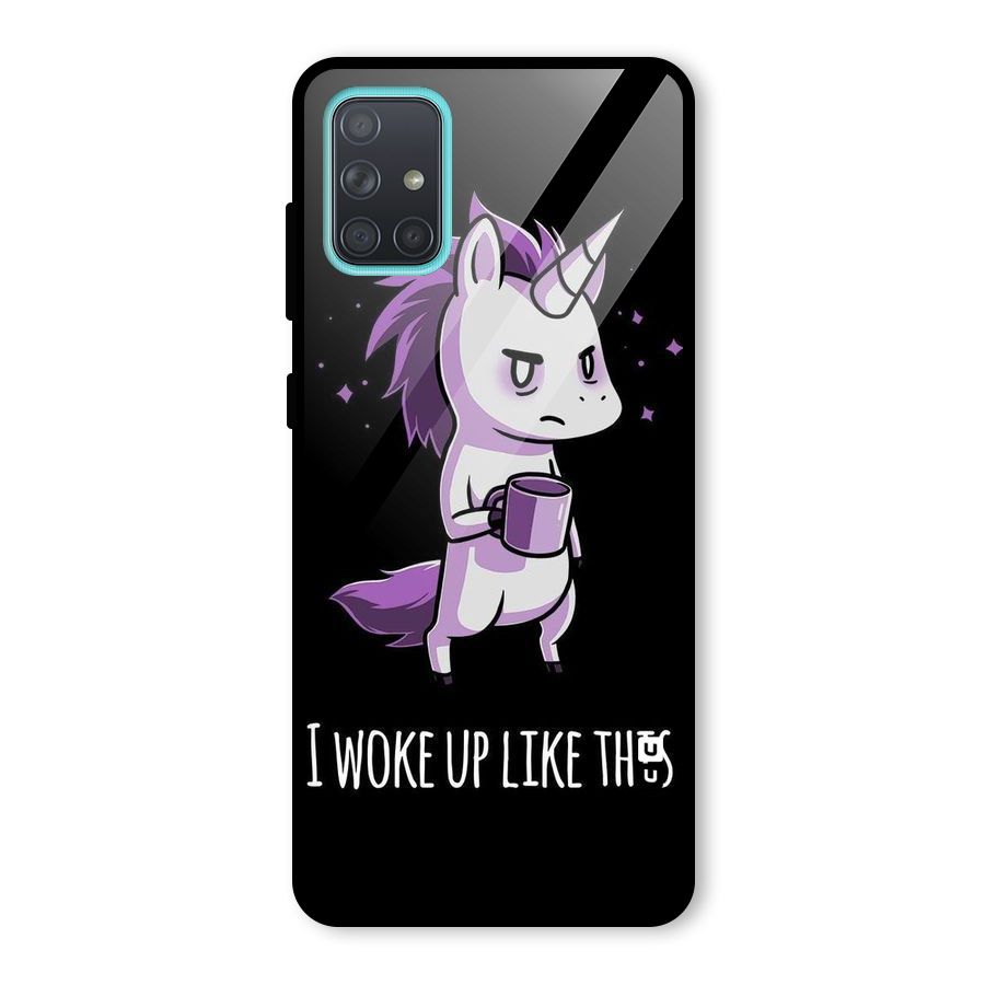 Unicorn Morning Glass Back Case for Galaxy A71