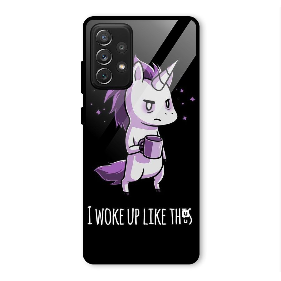 Unicorn Morning Glass Back Case for Galaxy A72