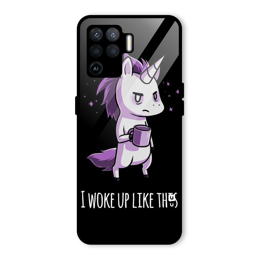 Unicorn Morning Glass Back Case for Oppo F19 Pro