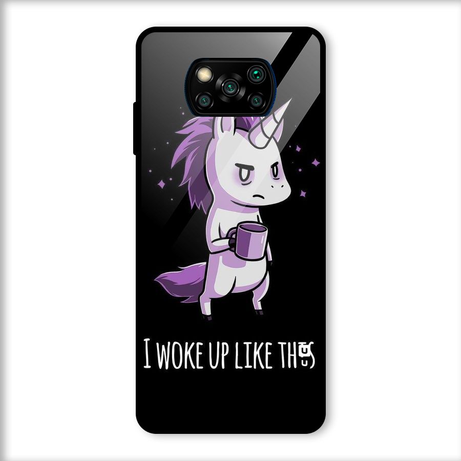 Unicorn Morning Glass Back Case for Poco X3