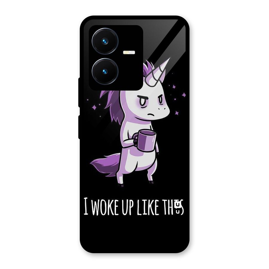 Unicorn Morning Glass Back Case for Vivo Y22