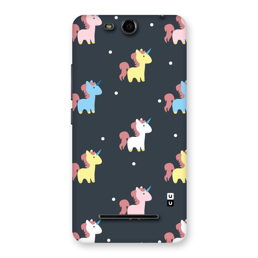 Unicorn Pattern Back Case for Micromax Canvas Juice 3 Q392