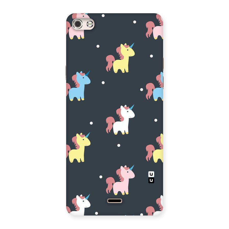 Unicorn Pattern Back Case for Micromax Canvas Silver 5
