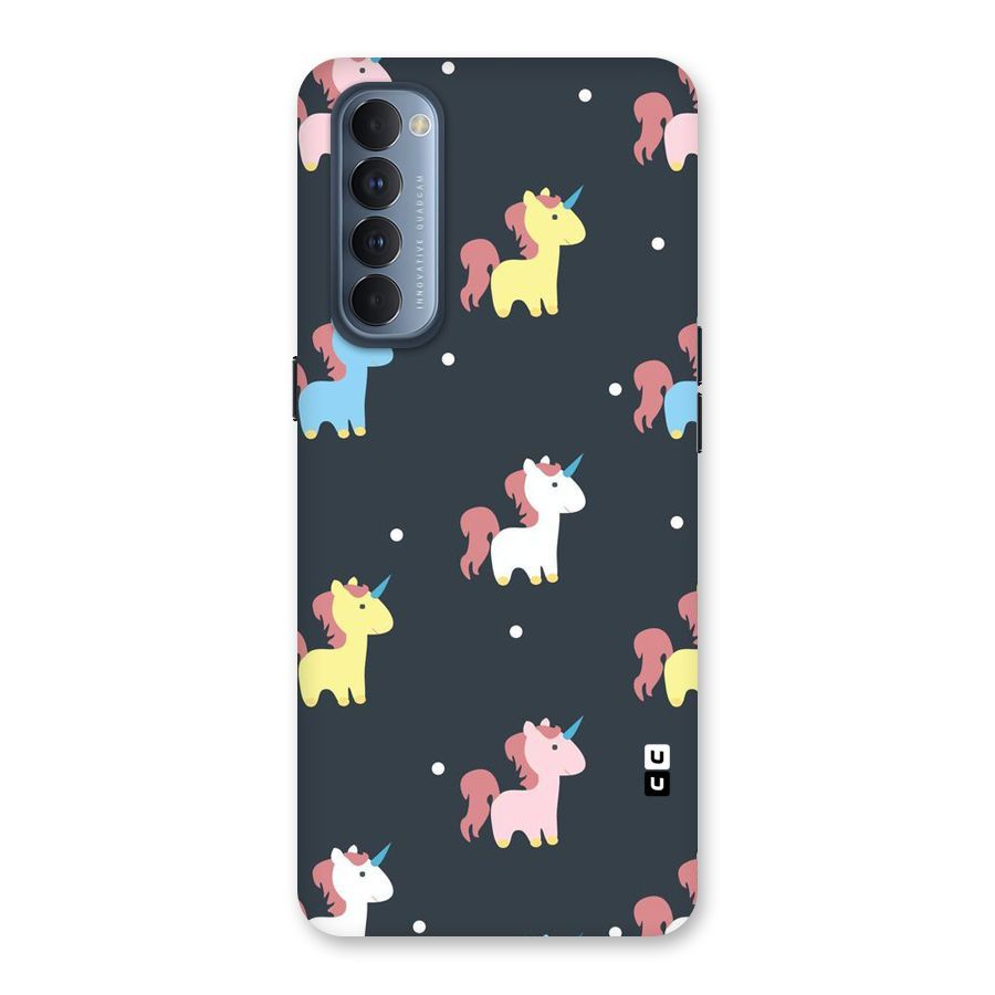 Unicorn Pattern Back Case for Reno4 Pro