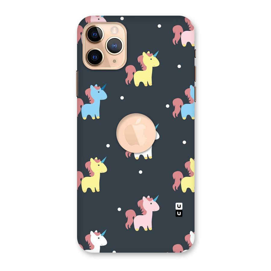 Unicorn Pattern Back Case for iPhone 11 Pro Max Logo Cut