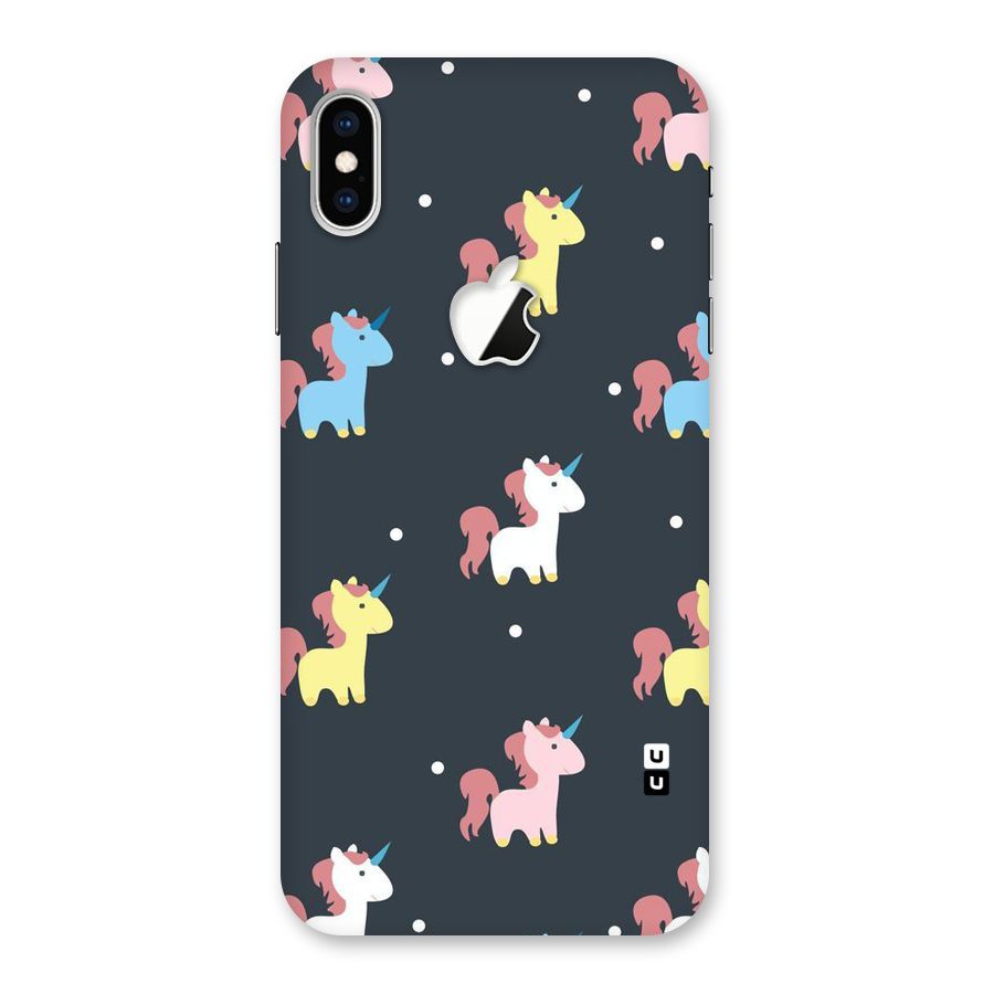 Unicorn Pattern Back Case for iPhone XS Max Apple Cut
