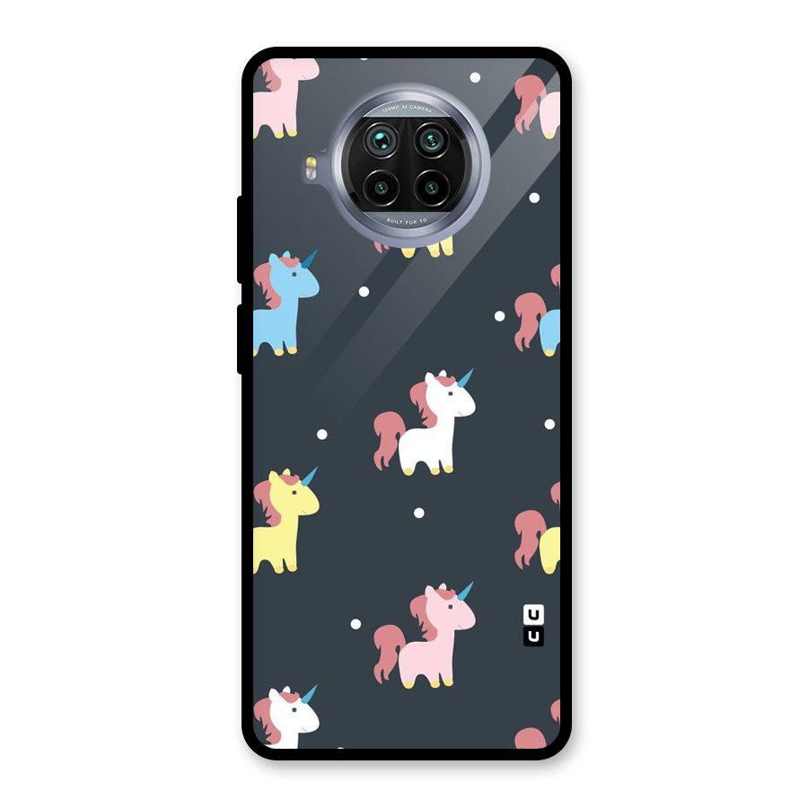 Unicorn Pattern Glass Back Case for Mi 10i