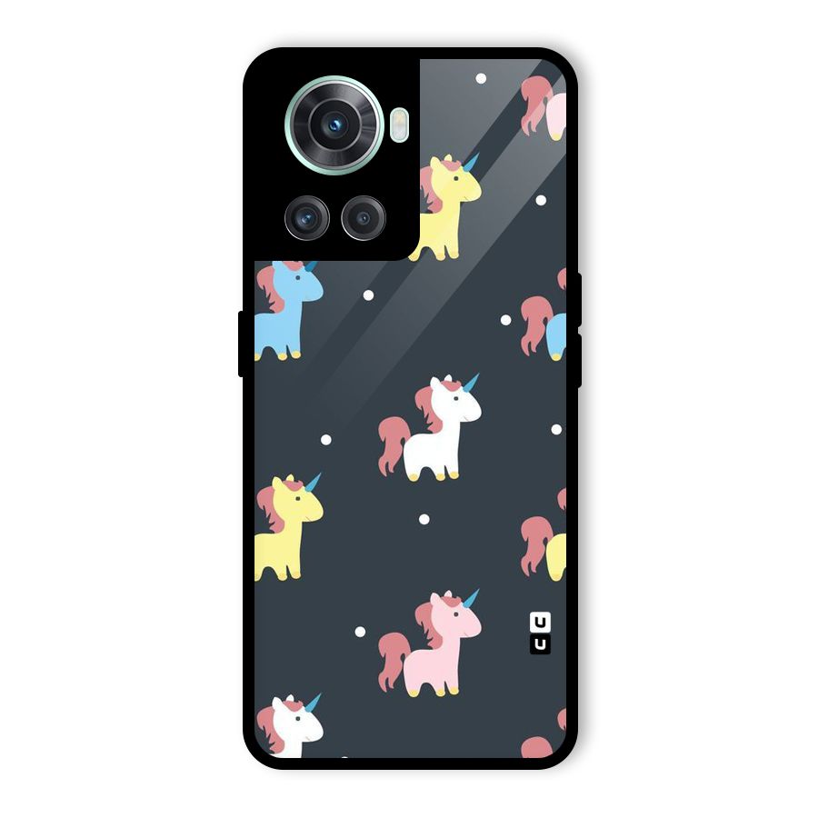 Unicorn Pattern Glass Back Case for OnePlus 10R