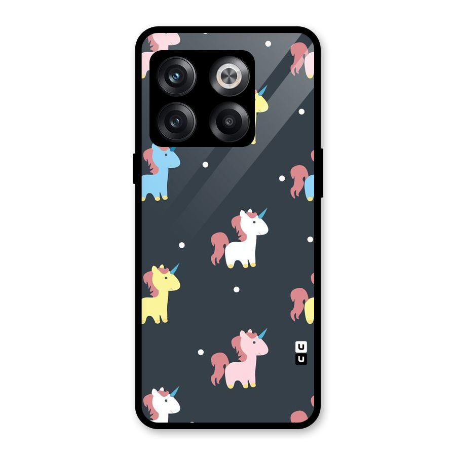 Unicorn Pattern Glass Back Case for OnePlus 10T