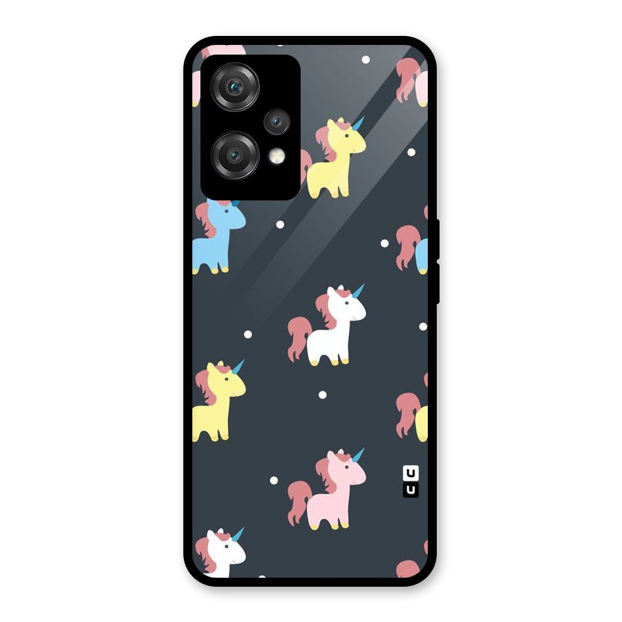 Unicorn Pattern Glass Back Case for OnePlus Nord CE 2 Lite 5G