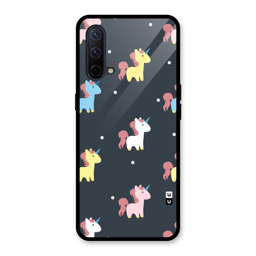 Unicorn Pattern Glass Back Case for OnePlus Nord CE 5G