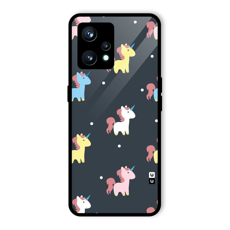 Unicorn Pattern Glass Back Case for Realme 9 Pro Plus 5G