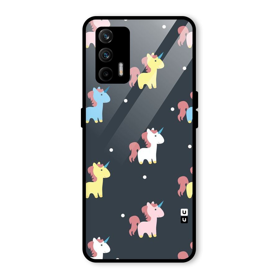 Unicorn Pattern Glass Back Case for Realme GT 5G
