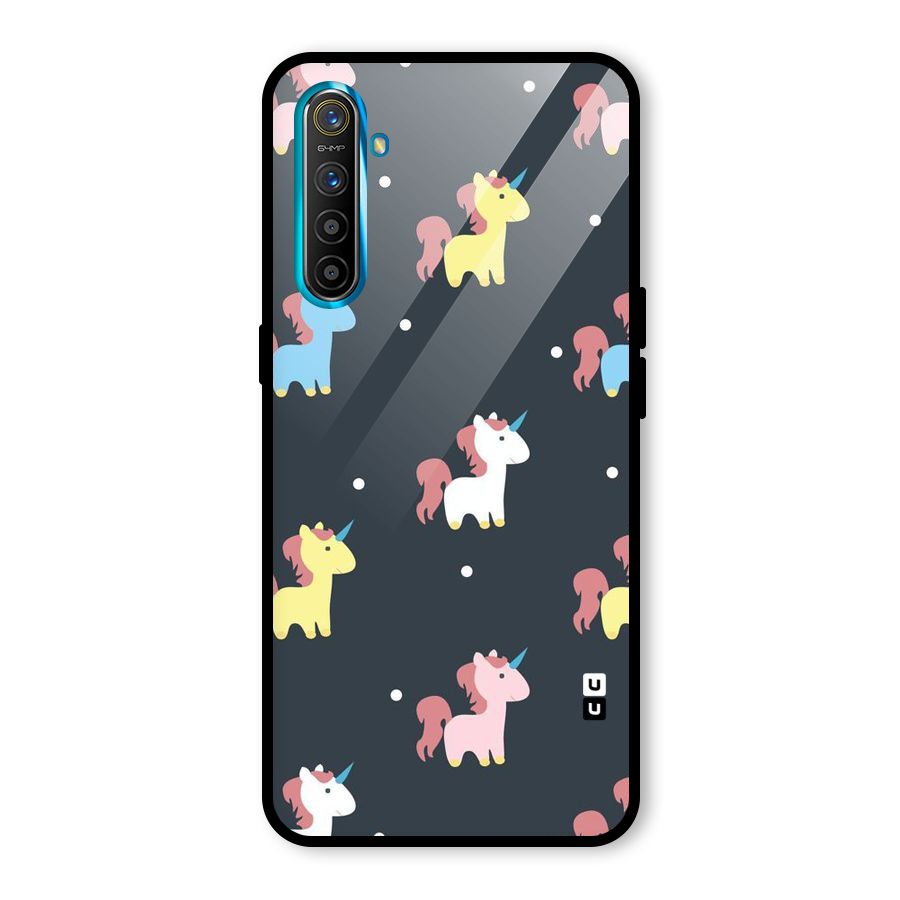 Unicorn Pattern Glass Back Case for Realme XT