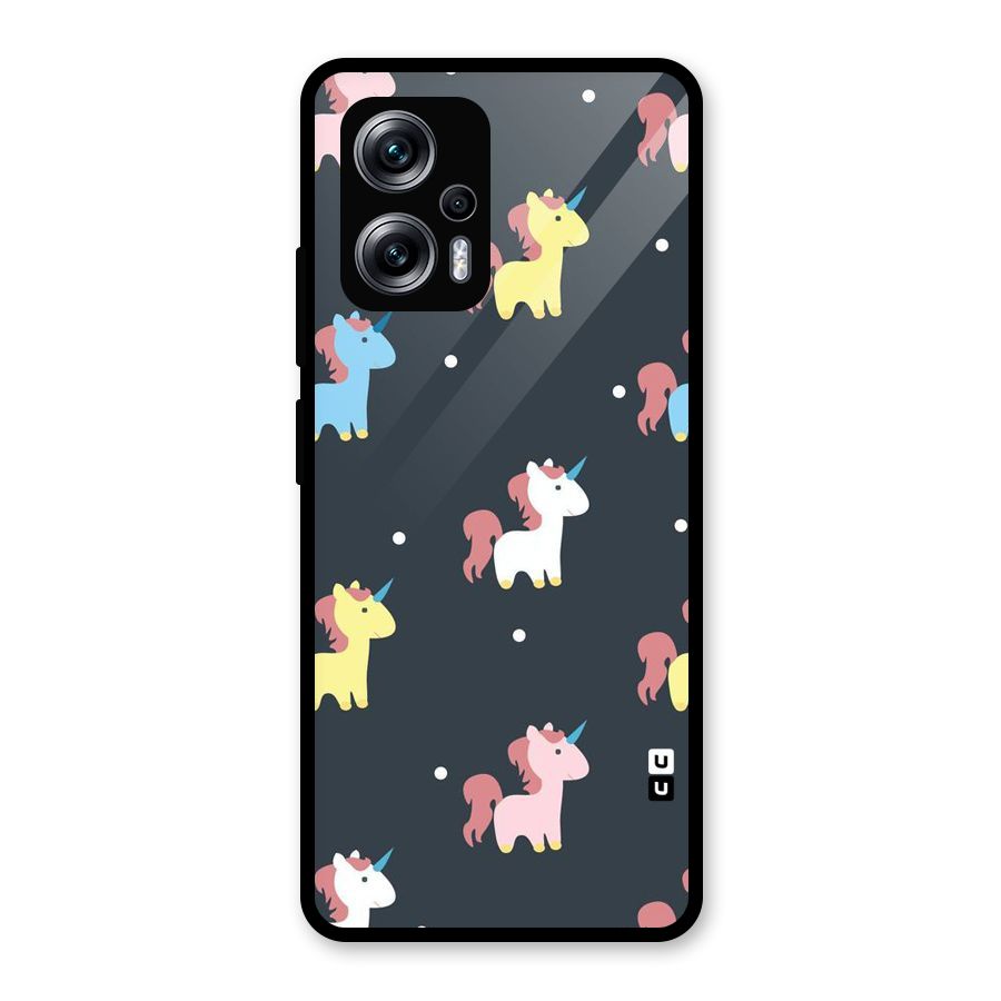 Unicorn Pattern Glass Back Case for Redmi K50i