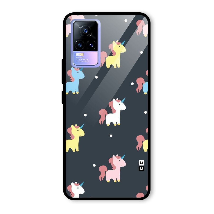 Unicorn Pattern Glass Back Case for Vivo Y73