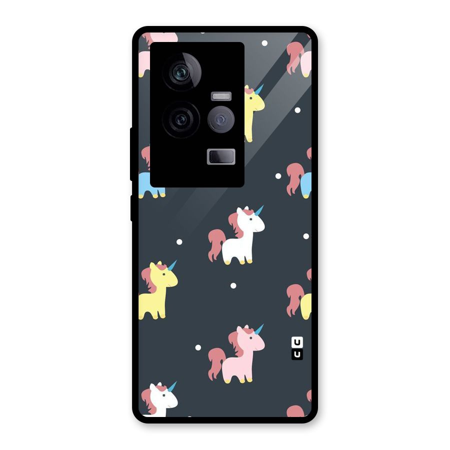 Unicorn Pattern Glass Back Case for Vivo iQOO 11 5G