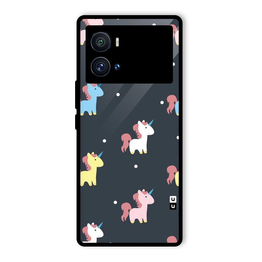 Unicorn Pattern Glass Back Case for Vivo iQOO 9 Pro