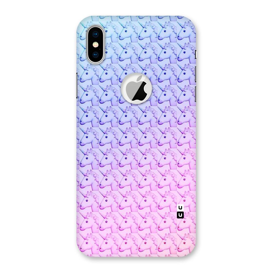 Unicorn Shade Back Case for iPhone X Logo Cut