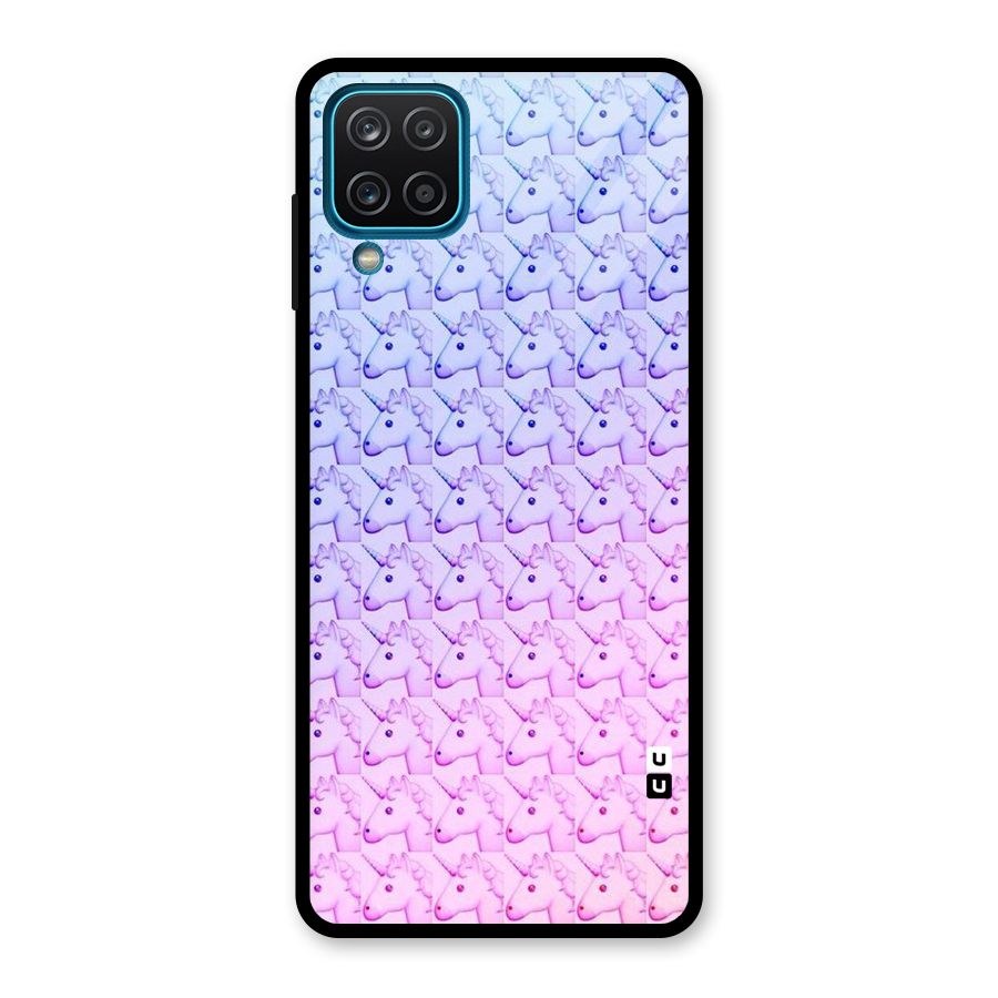 Unicorn Shade Glass Back Case for Galaxy A12