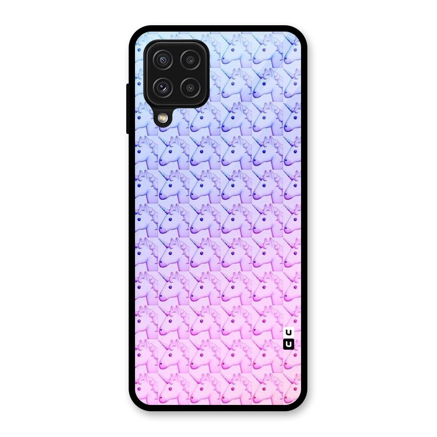 Unicorn Shade Glass Back Case for Galaxy A22 4G