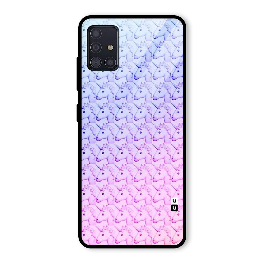 Unicorn Shade Glass Back Case for Galaxy A51