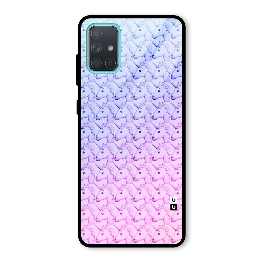 Unicorn Shade Glass Back Case for Galaxy A71