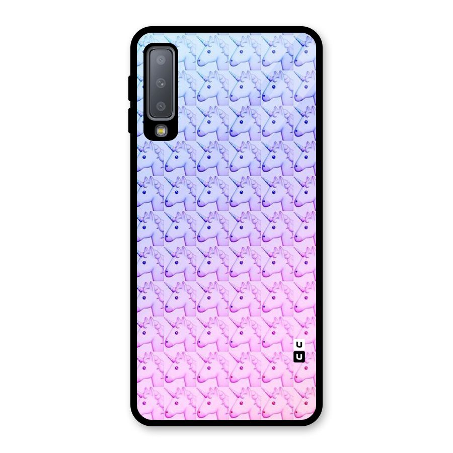 Unicorn Shade Glass Back Case for Galaxy A7 (2018)