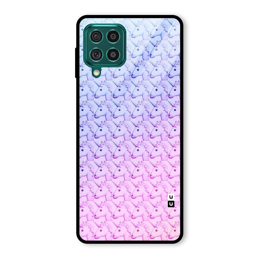 Unicorn Shade Glass Back Case for Galaxy F62