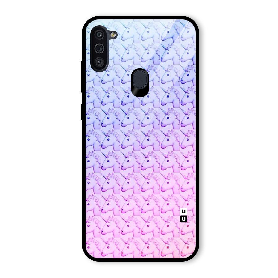 Unicorn Shade Glass Back Case for Galaxy M11