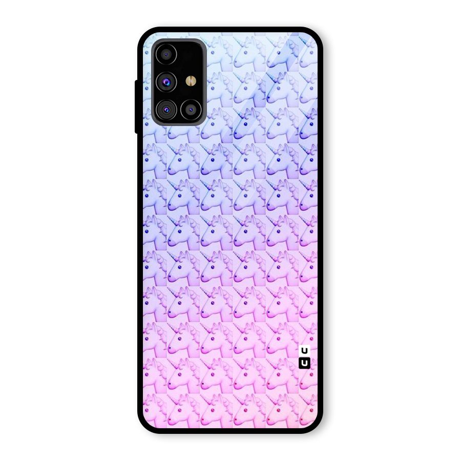 Unicorn Shade Glass Back Case for Galaxy M31s