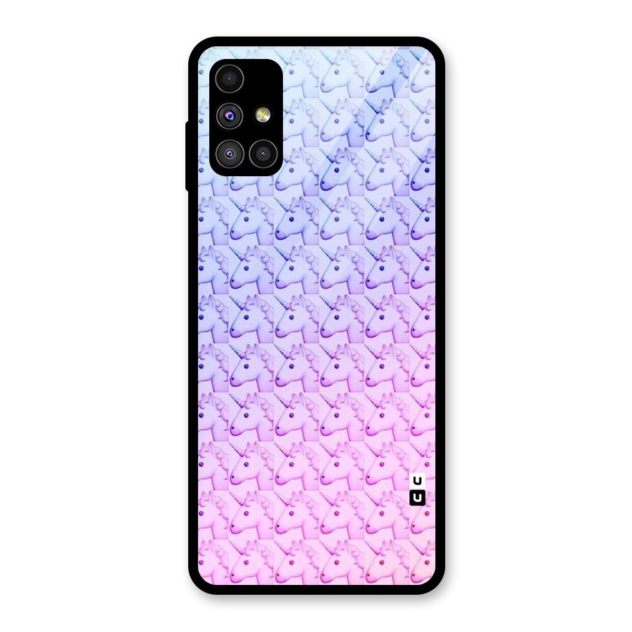 Unicorn Shade Glass Back Case for Galaxy M51
