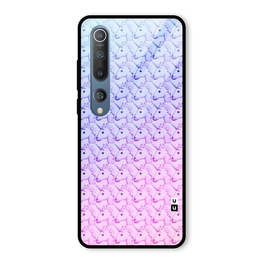 Unicorn Shade Glass Back Case for Mi 10