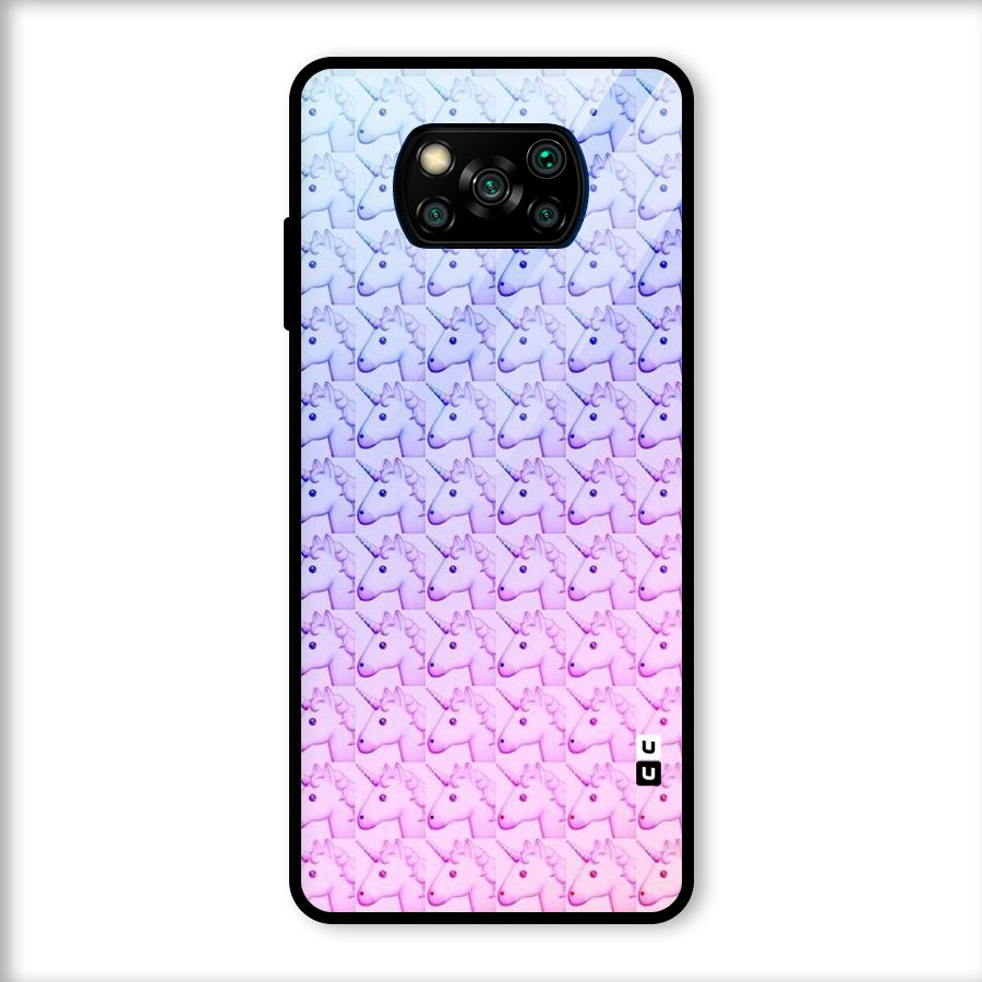Unicorn Shade Glass Back Case for Poco X3