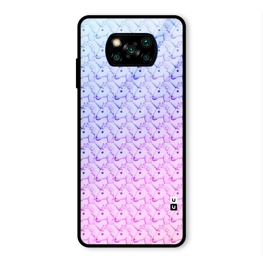 Unicorn Shade Glass Back Case for Poco X3 Pro
