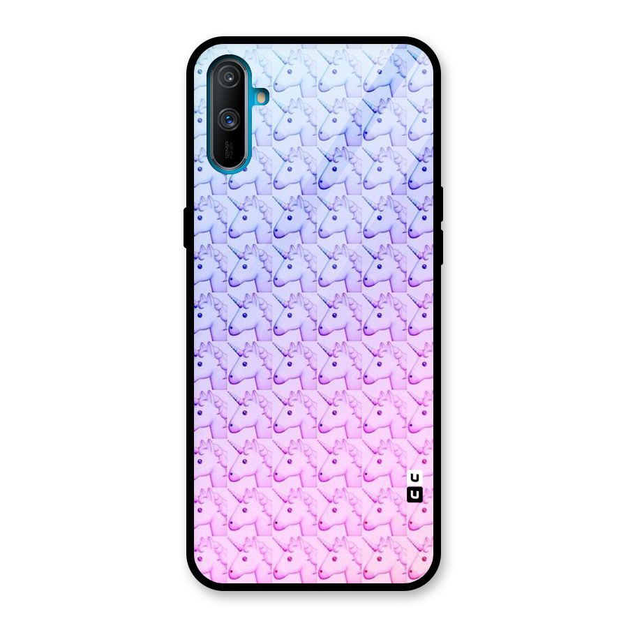 Unicorn Shade Glass Back Case for Realme C3