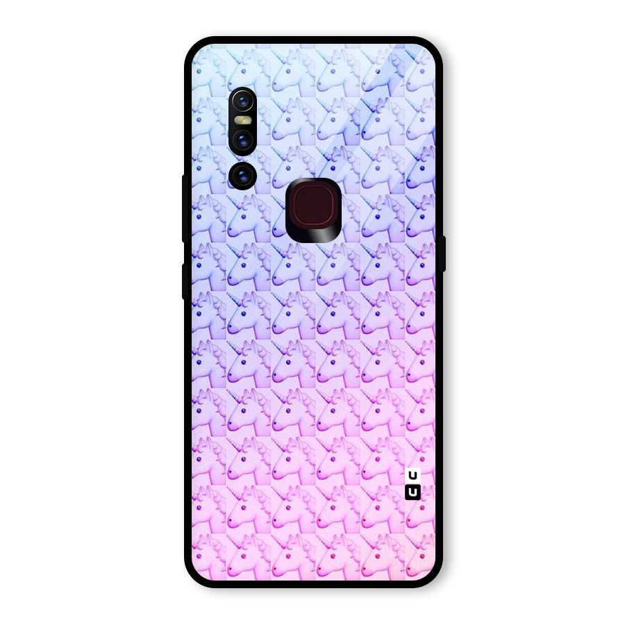 Unicorn Shade Glass Back Case for Vivo V15