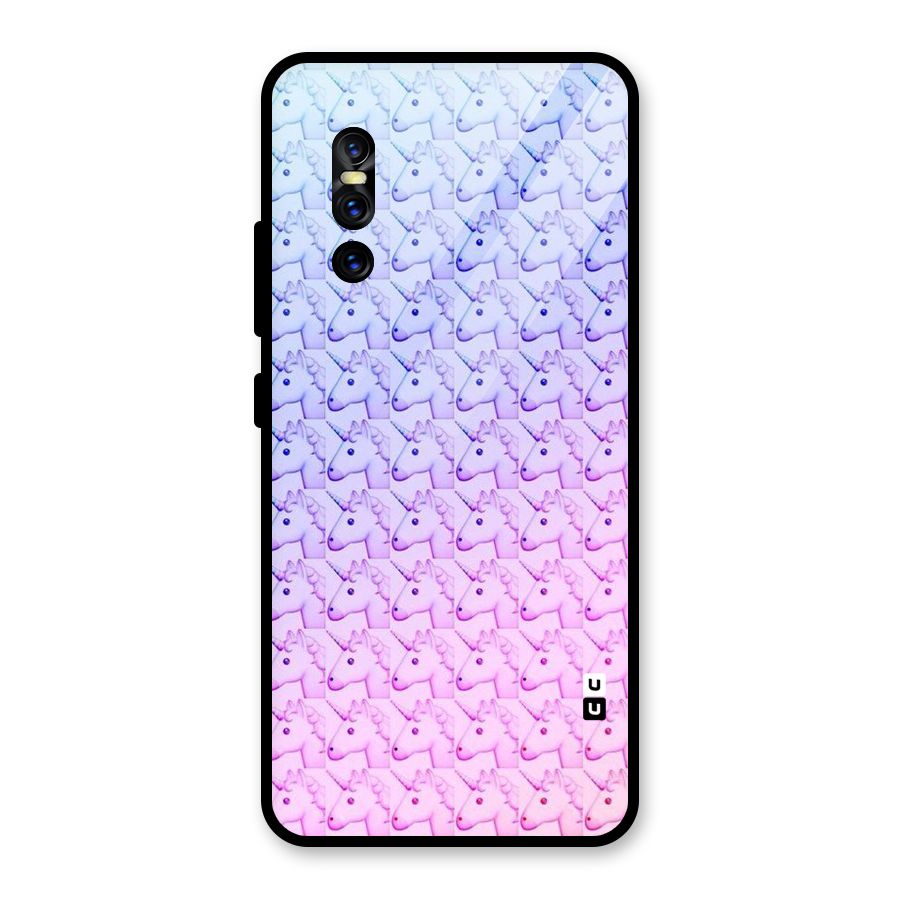 Unicorn Shade Glass Back Case for Vivo V15 Pro