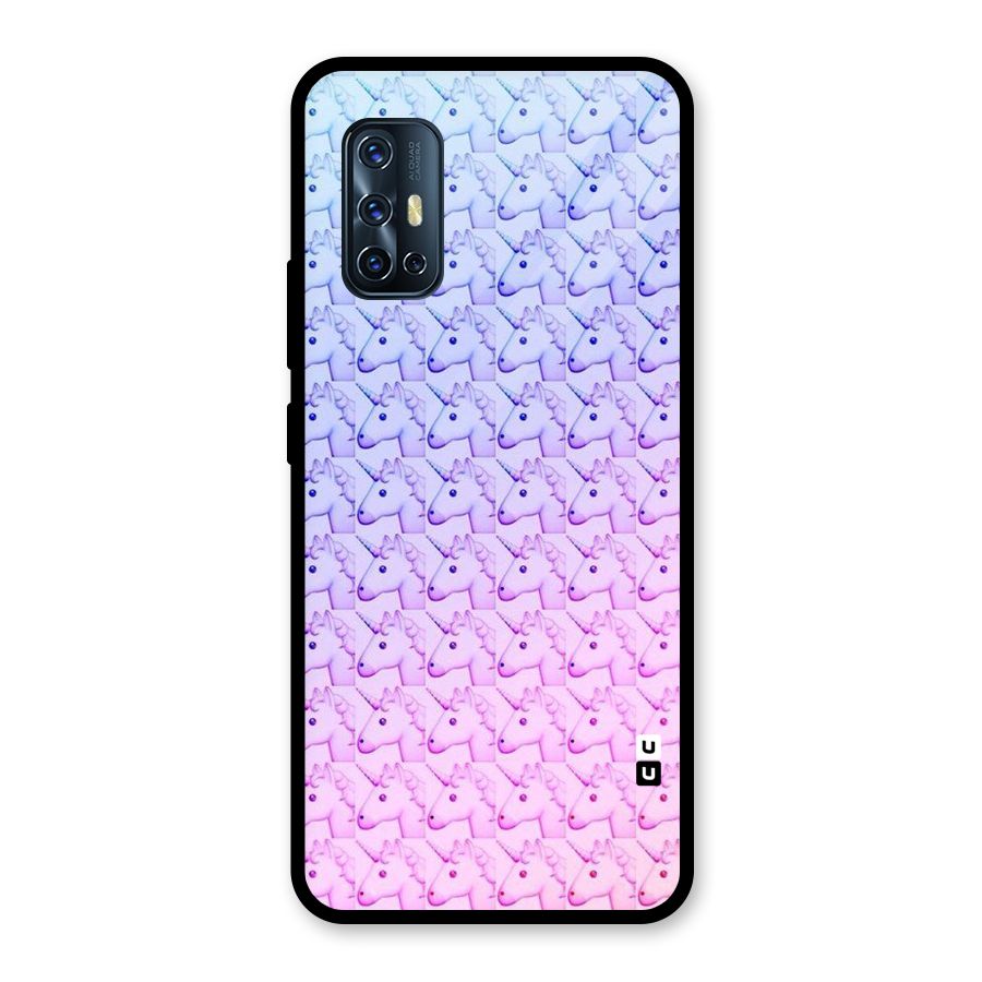 Unicorn Shade Glass Back Case for Vivo V17