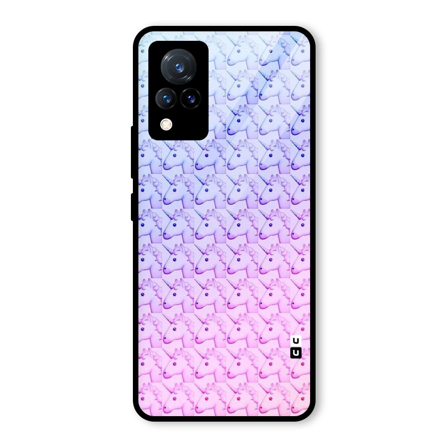 Unicorn Shade Glass Back Case for Vivo V21 5G