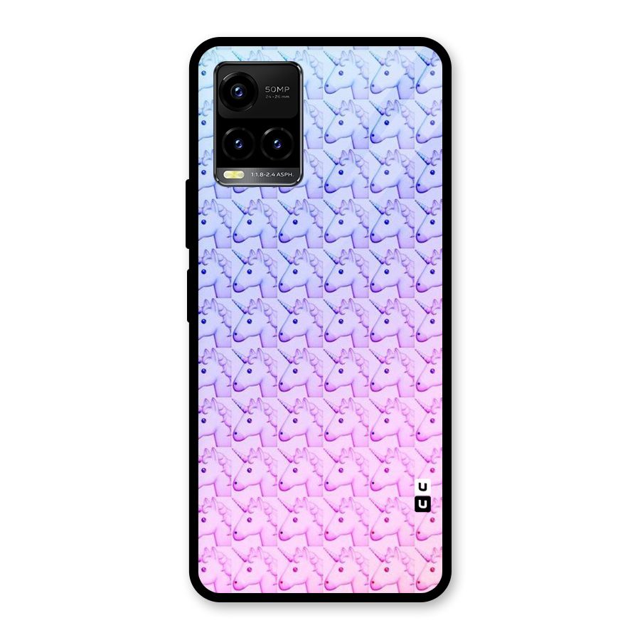 Unicorn Shade Glass Back Case for Vivo Y21A